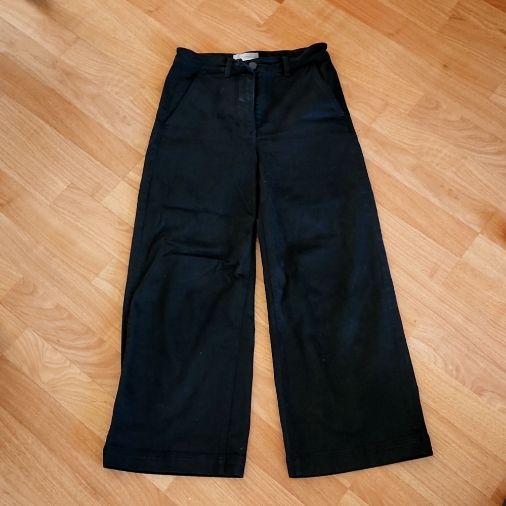 Everlane Wide Leg High Rise Cropped Straight Jeans
